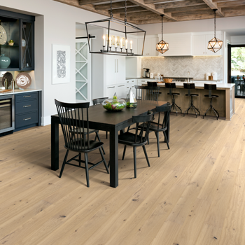 hardwood flooring in dining room